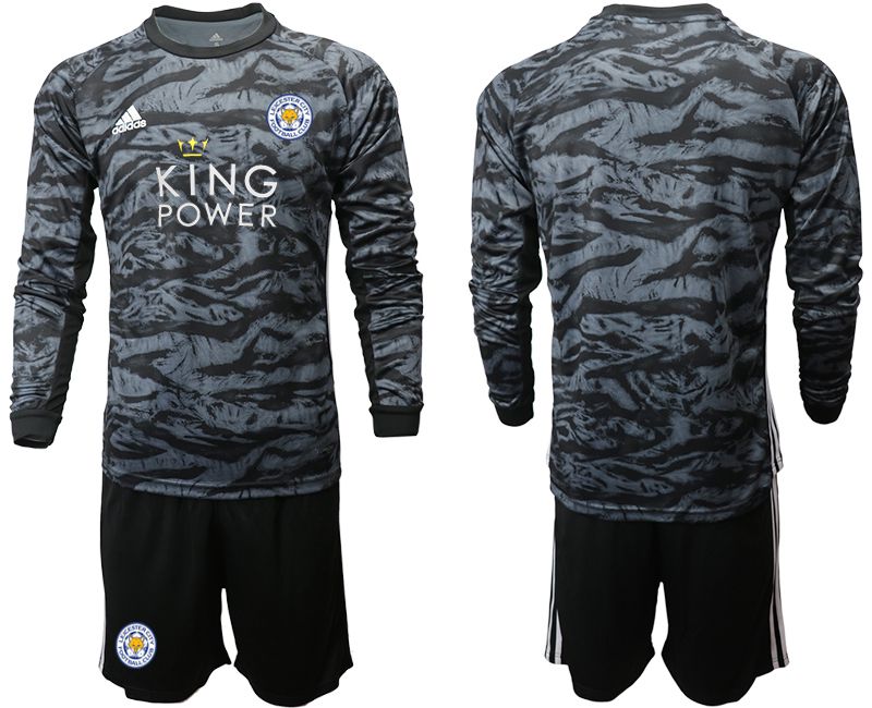 Men 2019-2020 club Leicester City black long sleeve goalkeeper Soccer Jerseys